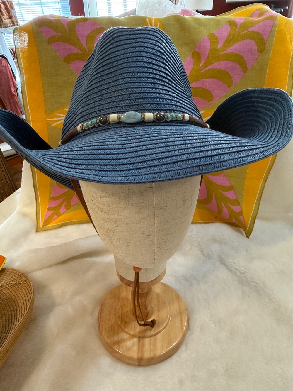 NWT-Sunday Afternoons Sunset Hat Blue UPF 50+ Western Cowgirl Sun Hat S/M